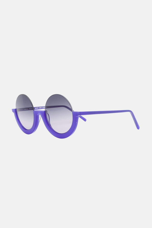 Lunettes de soleil en acétate violette Maison Rabih Kayrouz