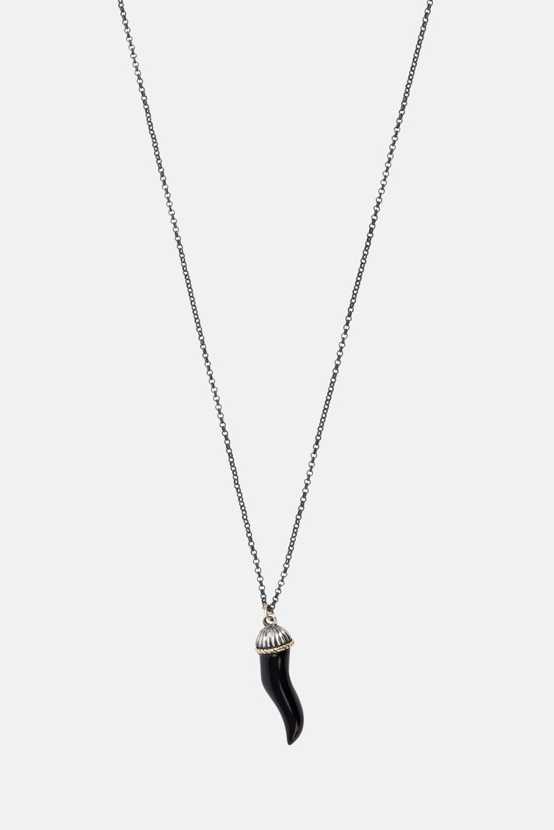 Collier en argent et onyx Ugo Cacciatori