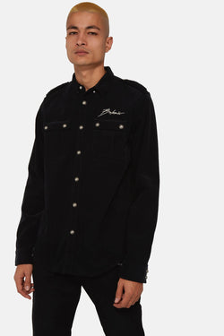 Chemise oversize noire Balmain