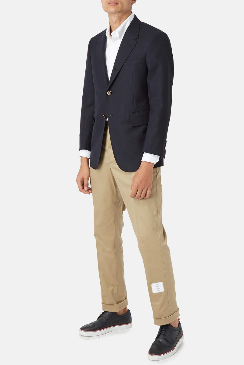 Blazer en laine bleu marine Thom Browne