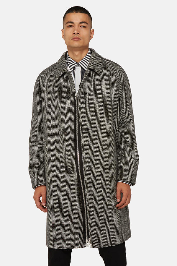 Manteau à chevrons gris Maison Margiela