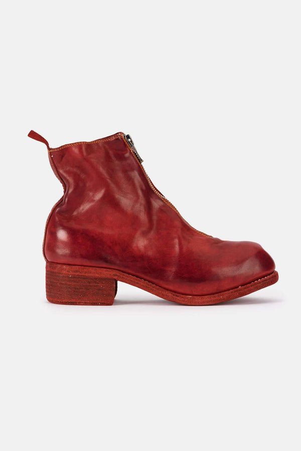 Bottines en cuir rouges Guidi