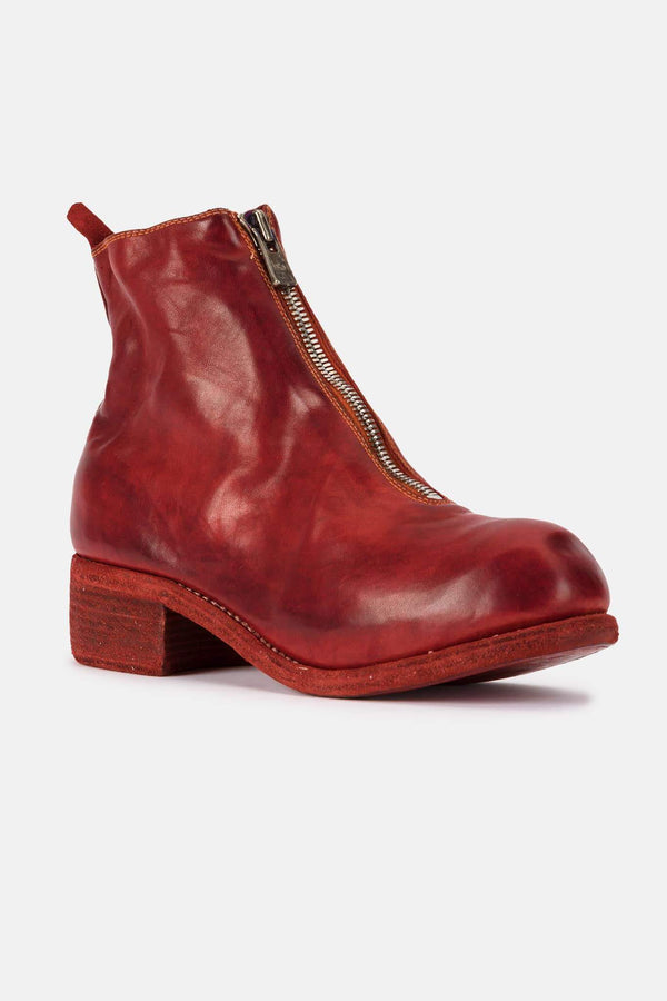 Bottines en cuir rouges Guidi