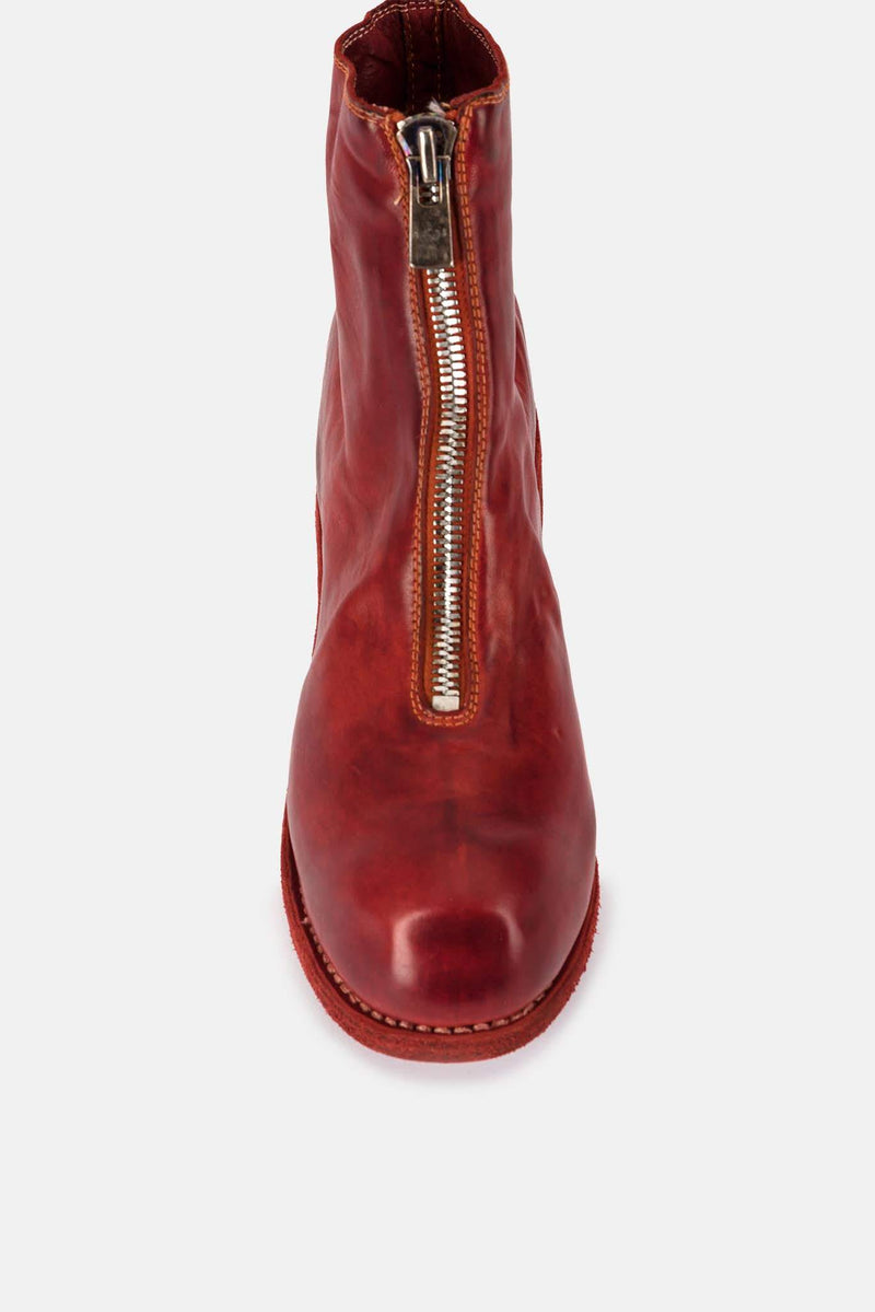 Bottines en cuir rouges Guidi