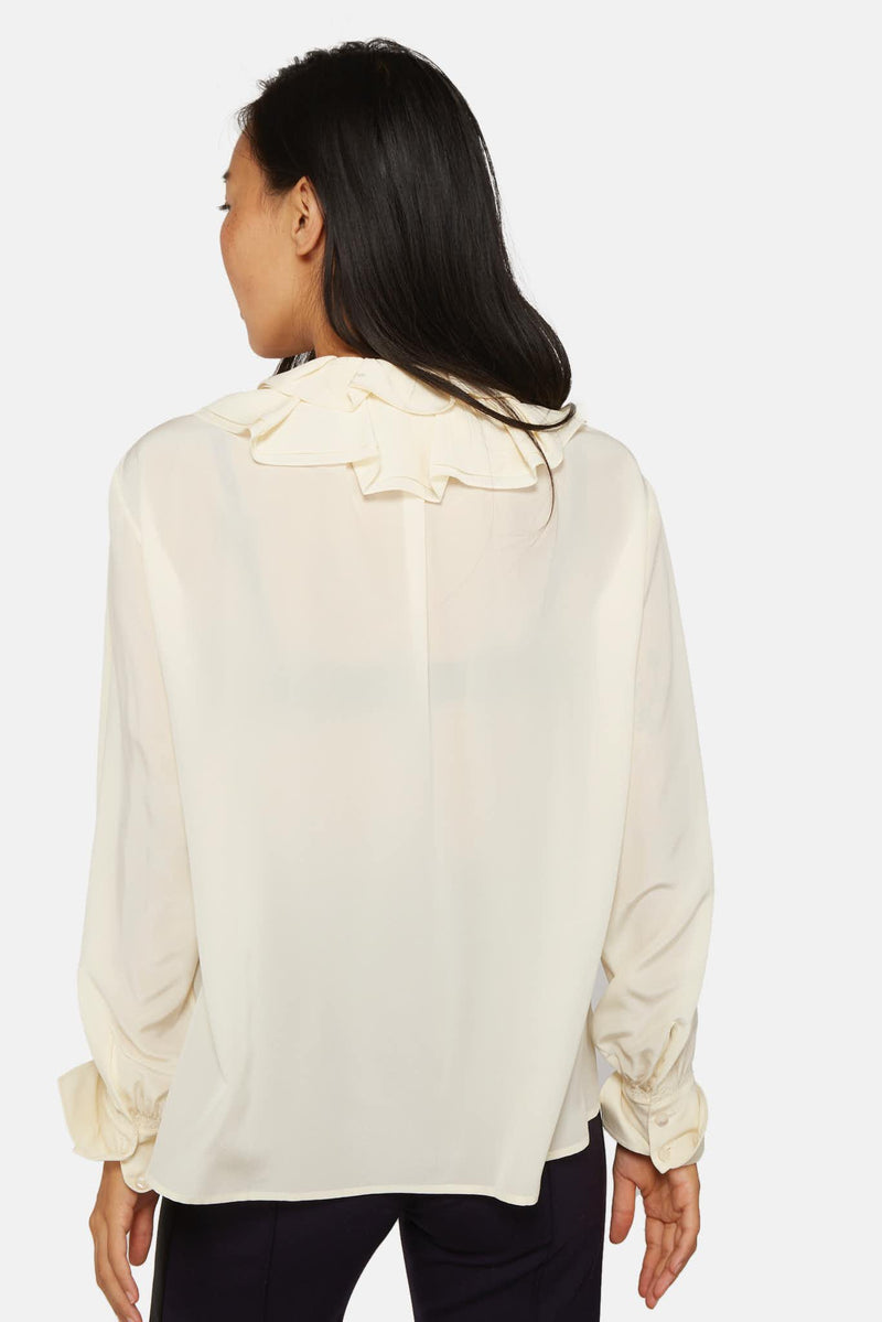 Chemise à col lavallière blanche Chloé