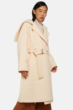 Manteau à taille ceinturée rose clair Chloé