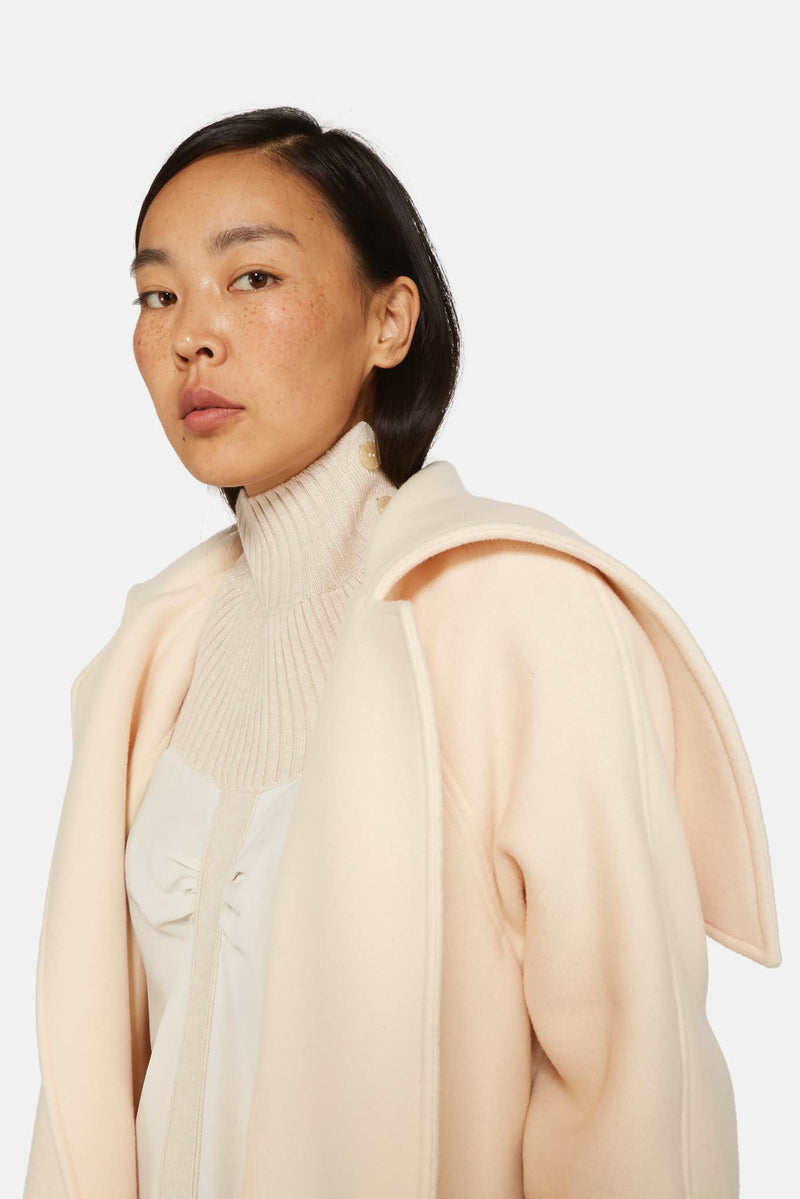 Manteau à taille ceinturée rose clair Chloé