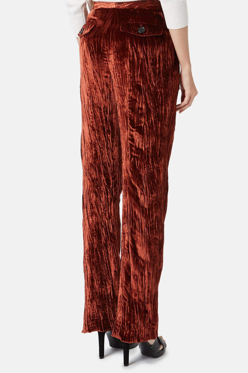 Pantalon effet velours marron glaçé Chloé