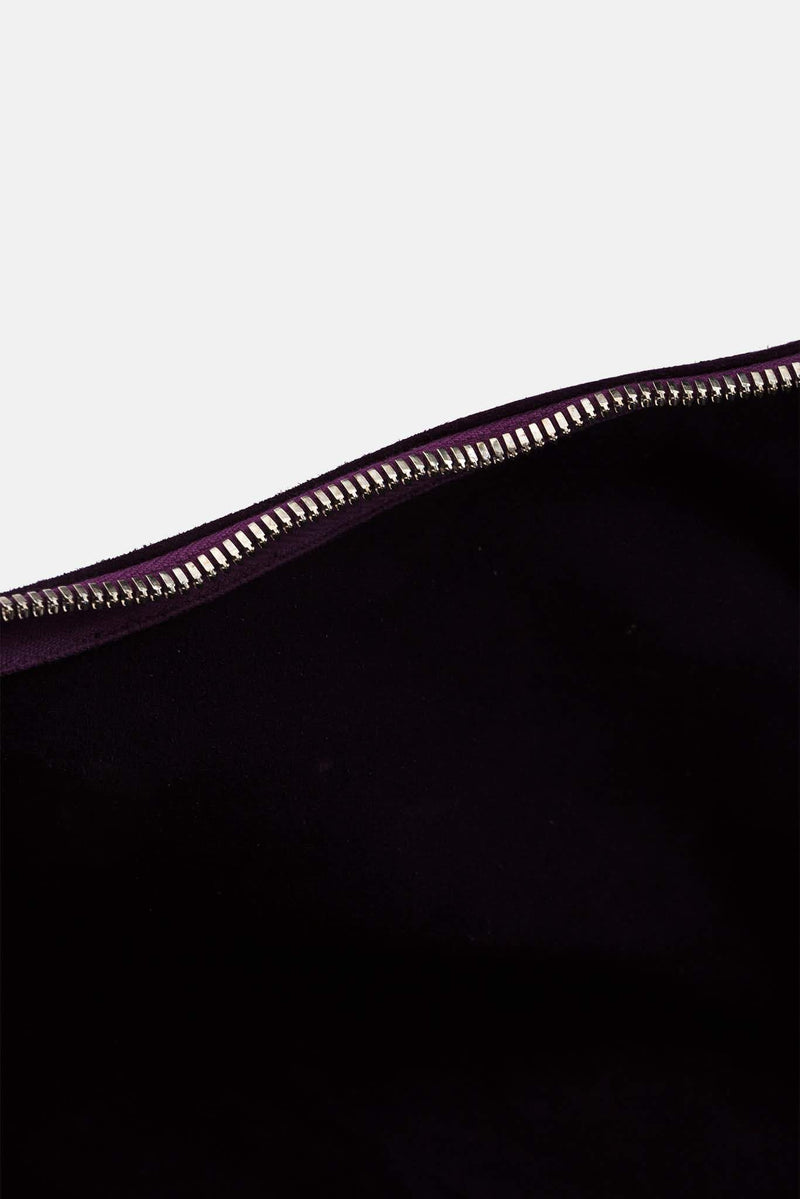 Sac porté épaule en cuir violet Guidi