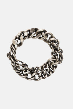 Bracelet chaine en argent "Two Chains" Werkstatt:Munchen