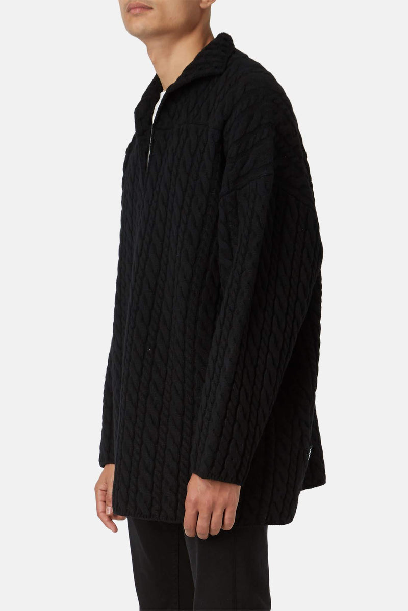 Pull torsadé en laine noir Balenciaga