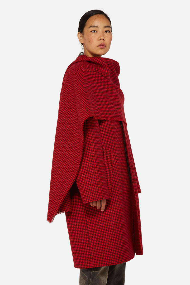 Manteau à motif rouge Balenciaga