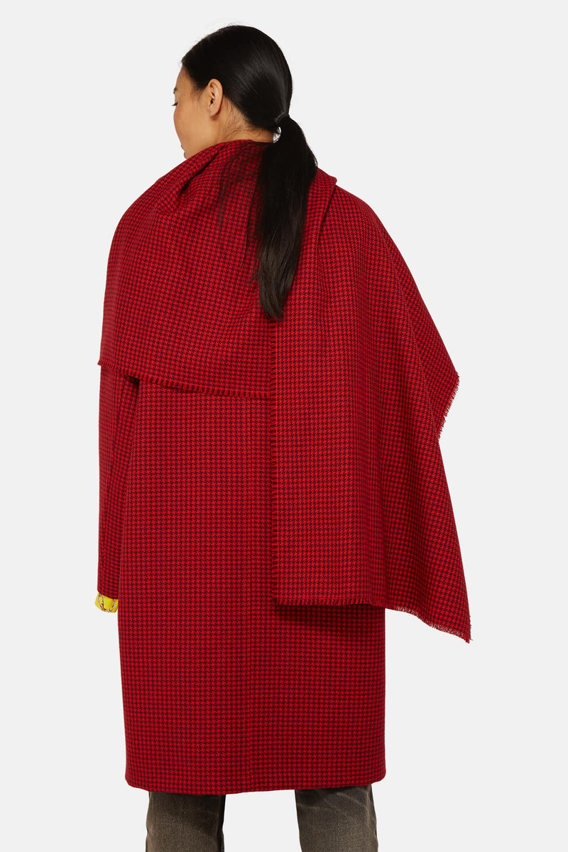 Manteau à motif rouge Balenciaga