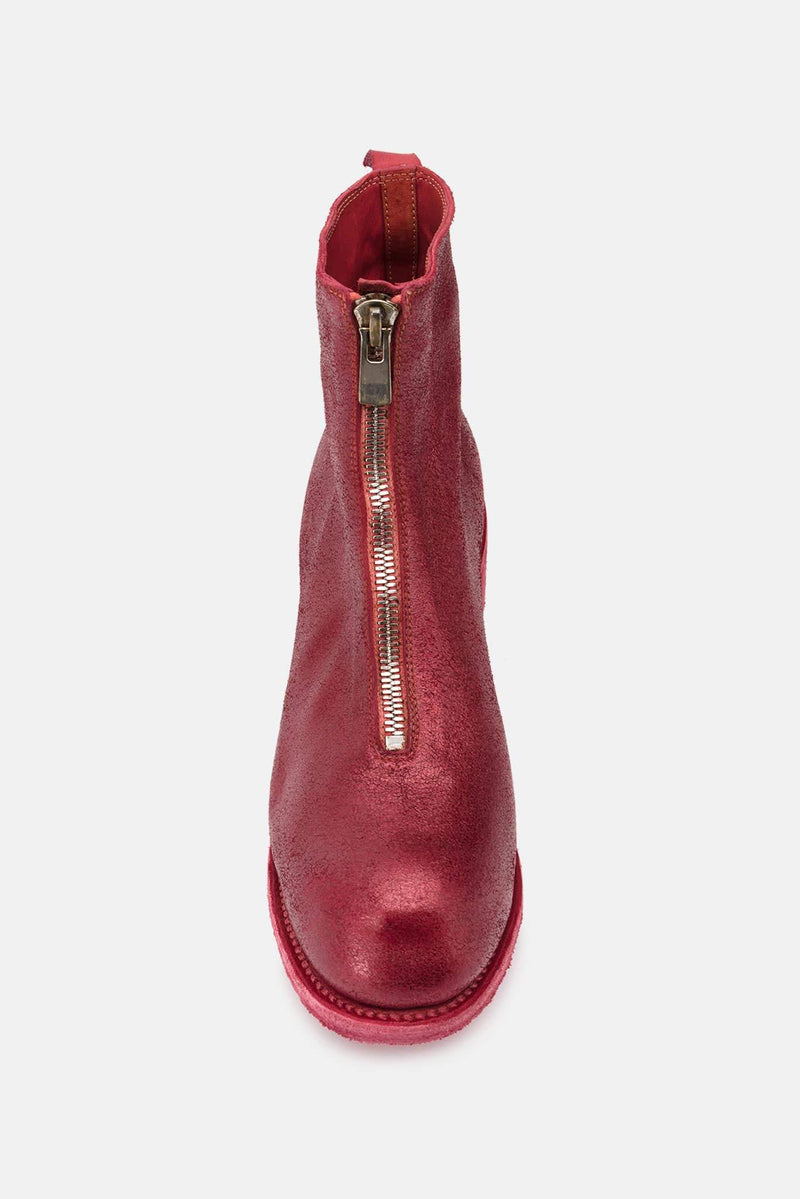 Bottines pailletés rouges Guidi