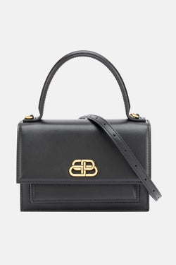 Mini sac à main en cuir noir Balenciaga