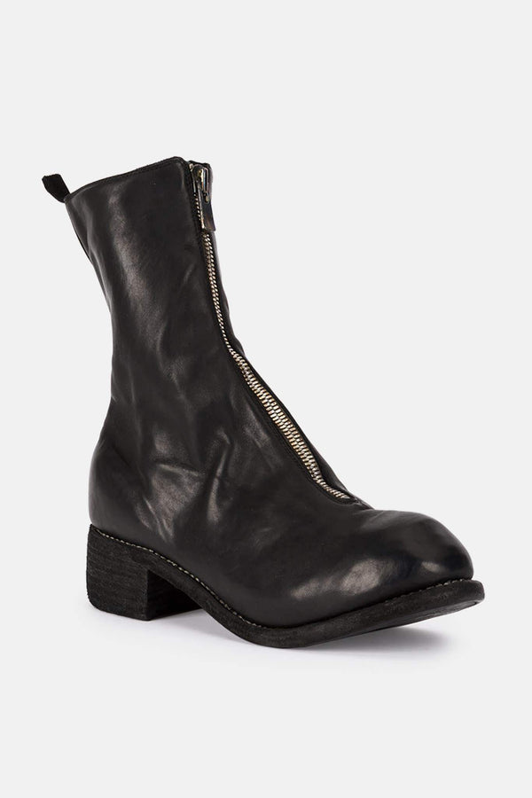 Bottines en cuir noires Guidi