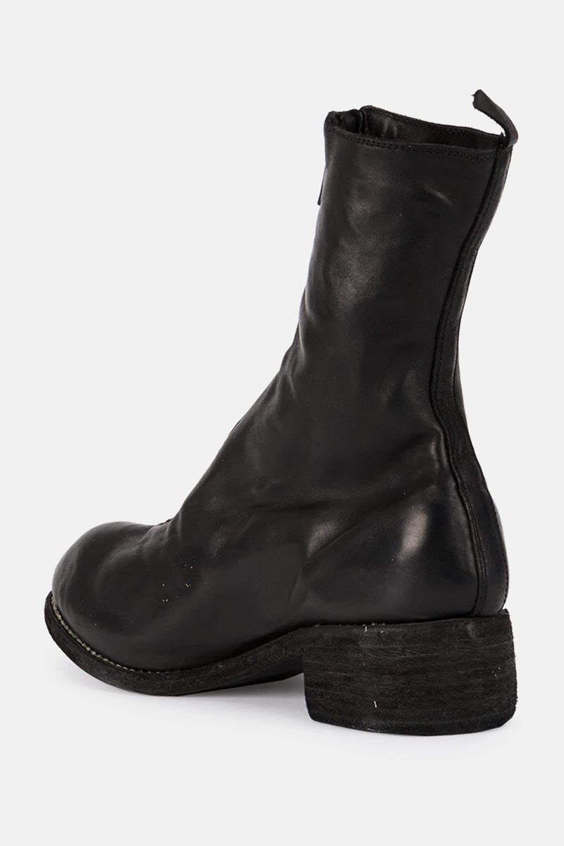 Bottines en cuir noires Guidi