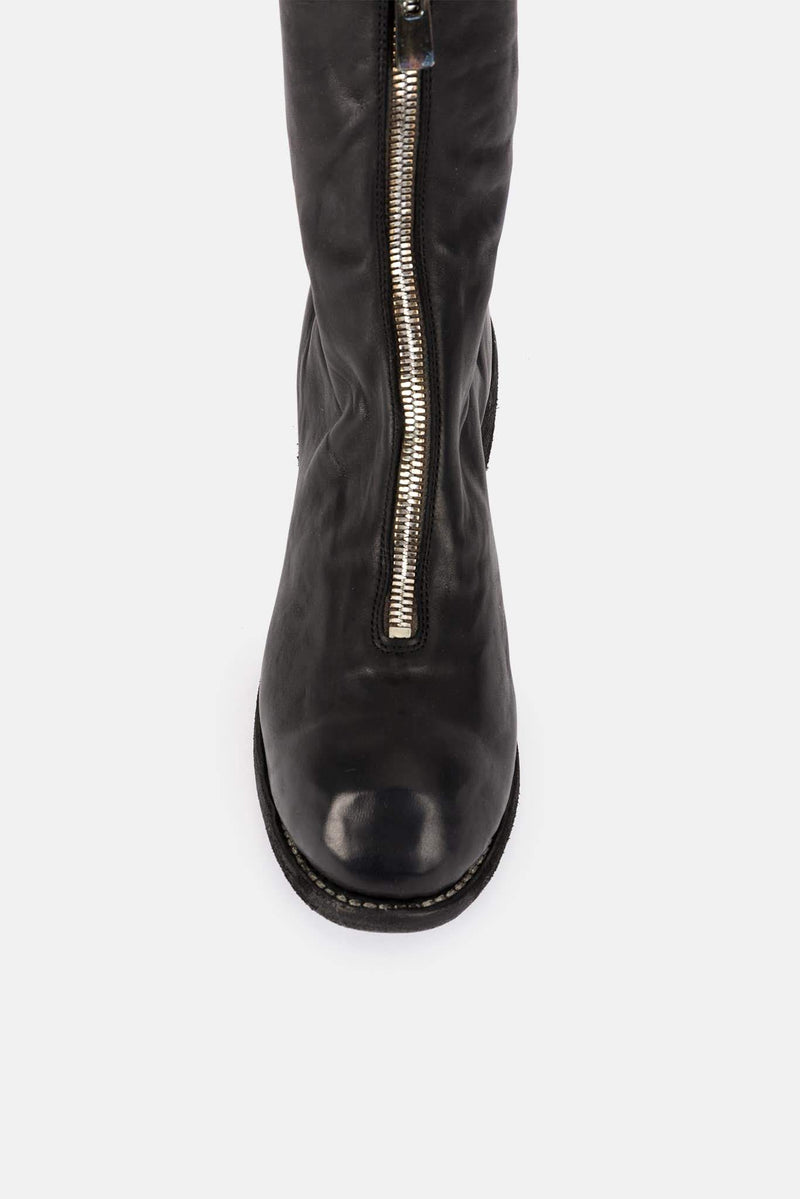 Bottines en cuir noires Guidi