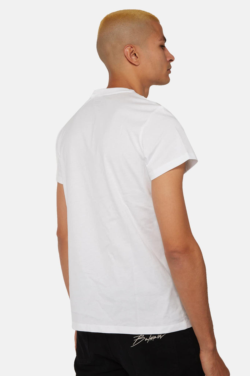 T-shirt à logo blanc Balmain