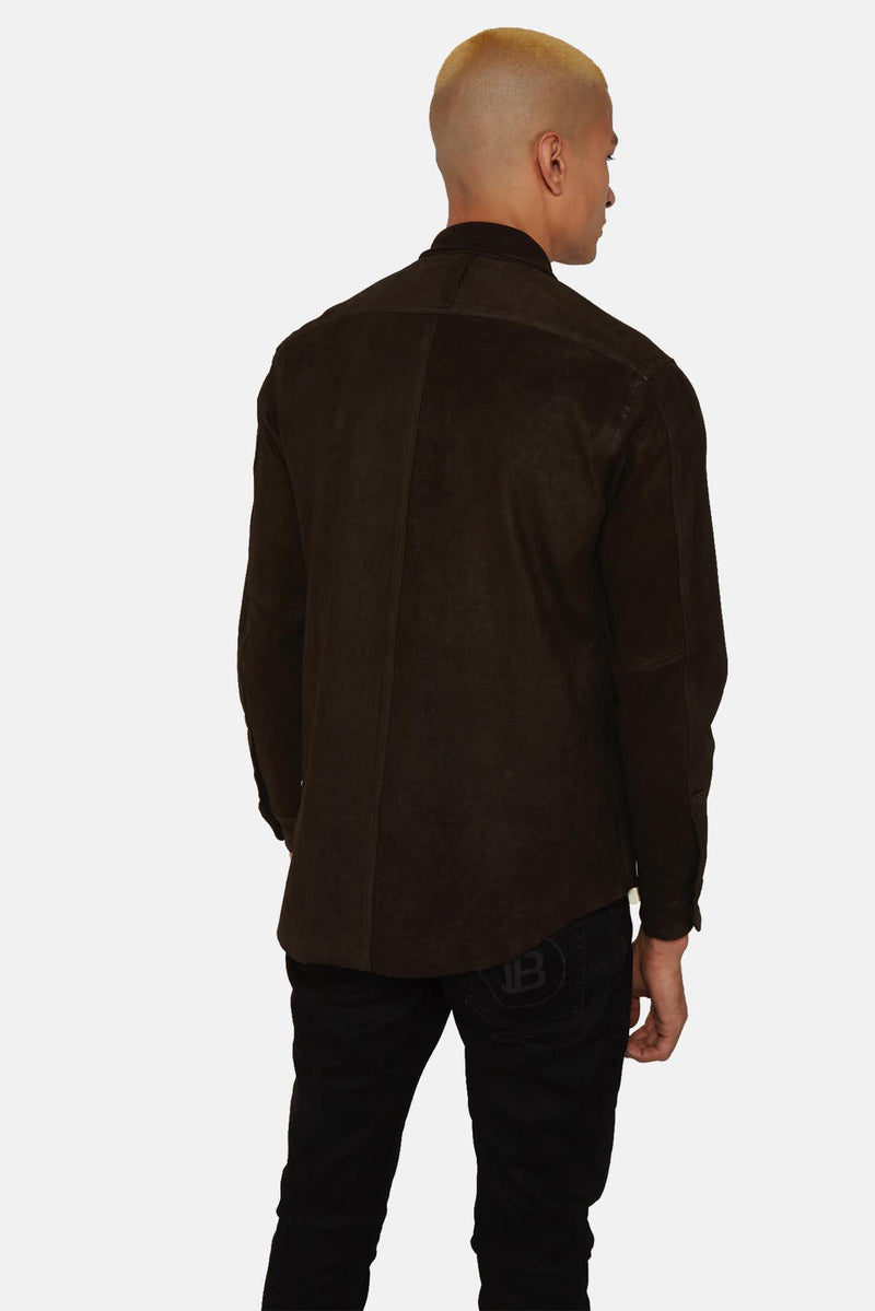 Veste en cuir marron Giorgio Brato