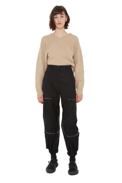 Pantalon cargo noir à multipes poches Maison Margiela