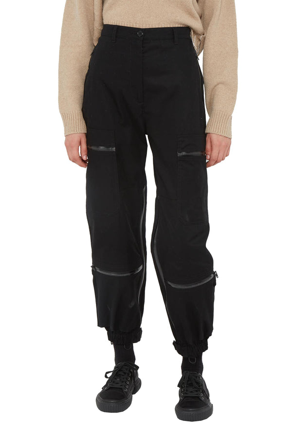 Pantalon cargo noir à multipes poches Maison Margiela