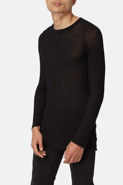 T-shirt droit noir Rick Owens