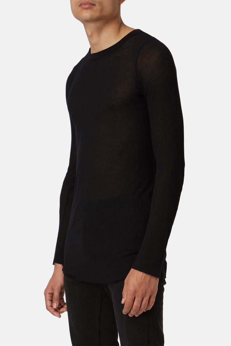 T-shirt droit noir Rick Owens