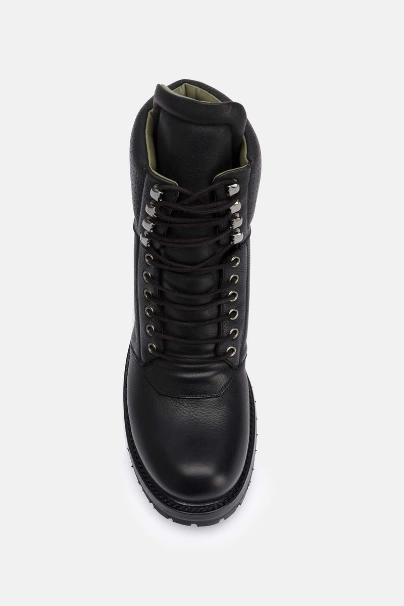 Baskets hautes en cuir noires "Babel" Rick Owens