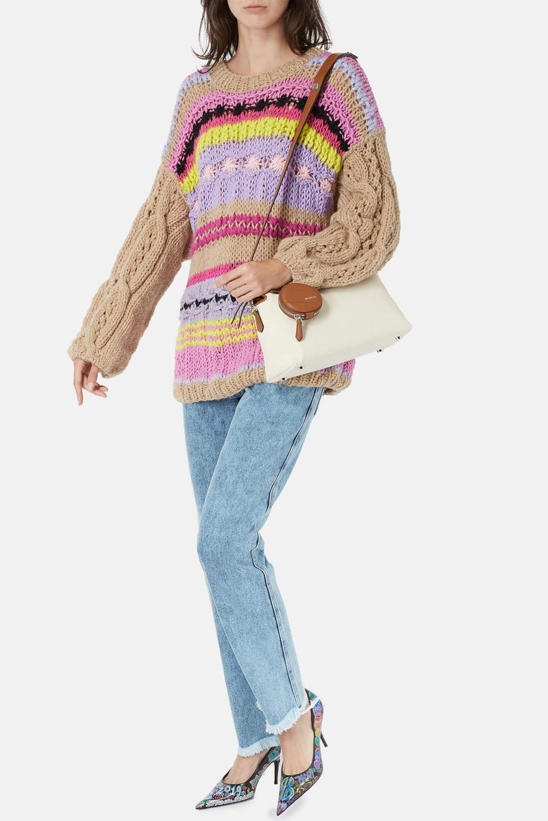 Pull en laine mélangée multicolore Natasha Zinko