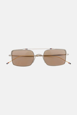 Lunettes de soleil carrées en titane Thom Browne