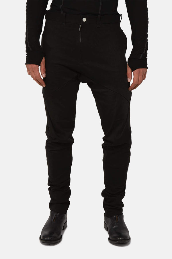 Pantalon noir coupe sarouel Leon Emanuel Blanck