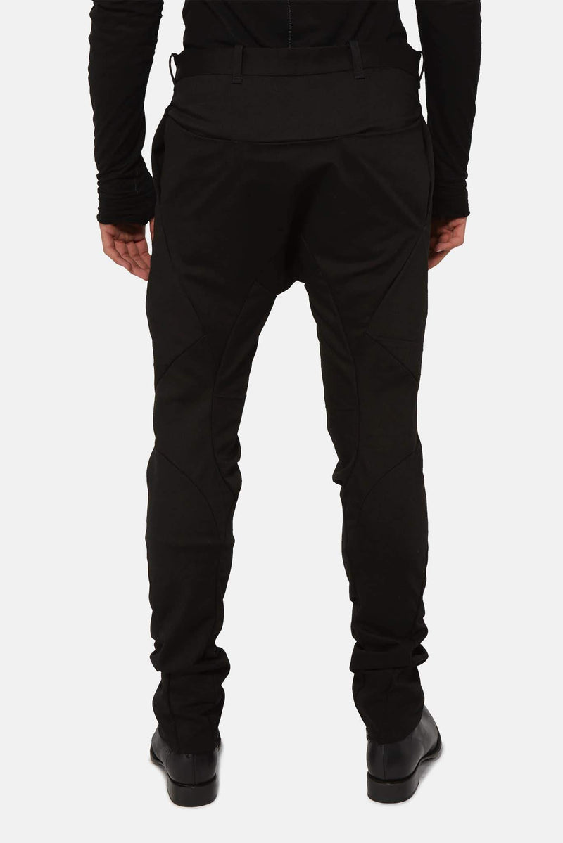 Pantalon noir coupe sarouel Leon Emanuel Blanck