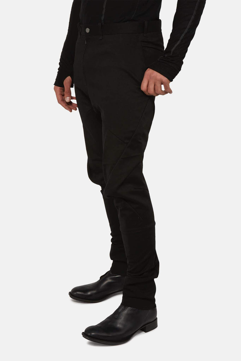 Pantalon noir coupe sarouel Leon Emanuel Blanck