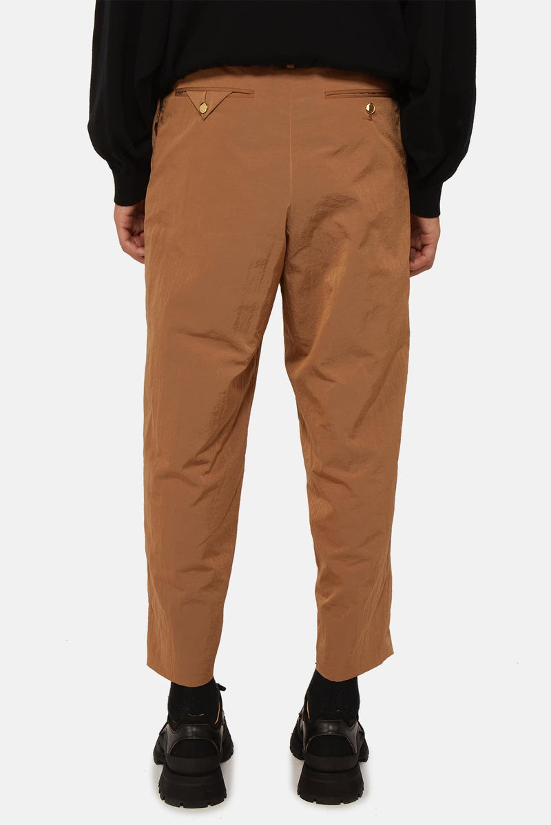 Pantalon en nylon marron Fumito Ganryu