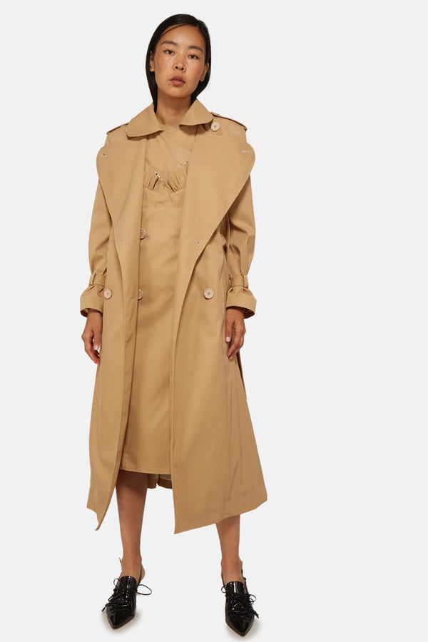 Trench ceinturé beige Simone Rocha