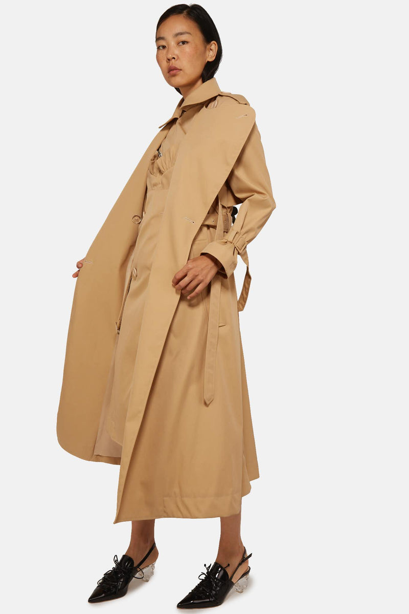 Trench ceinturé beige Simone Rocha