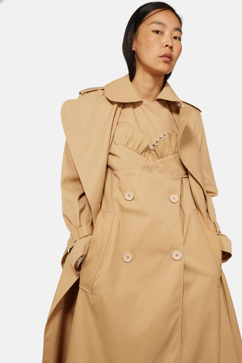 Trench ceinturé beige Simone Rocha