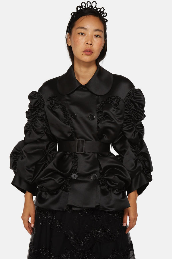 Veste à détails froncés noire Simone Rocha