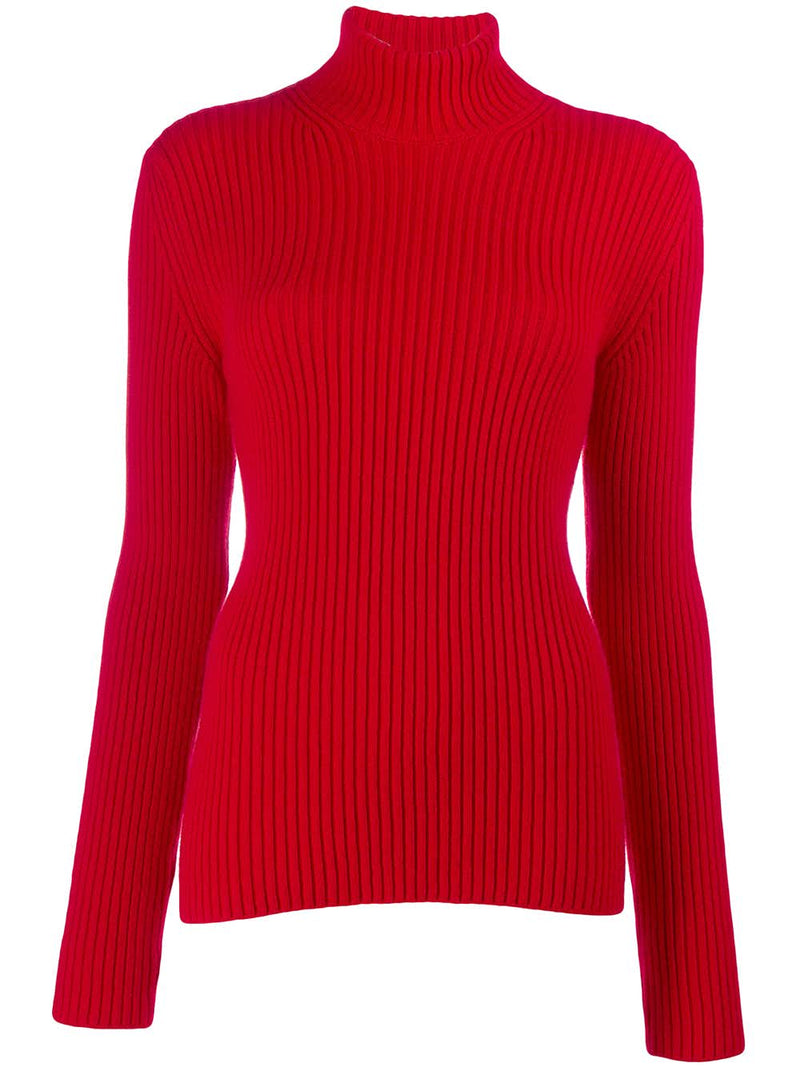 Pull en maille rouge Balenciaga