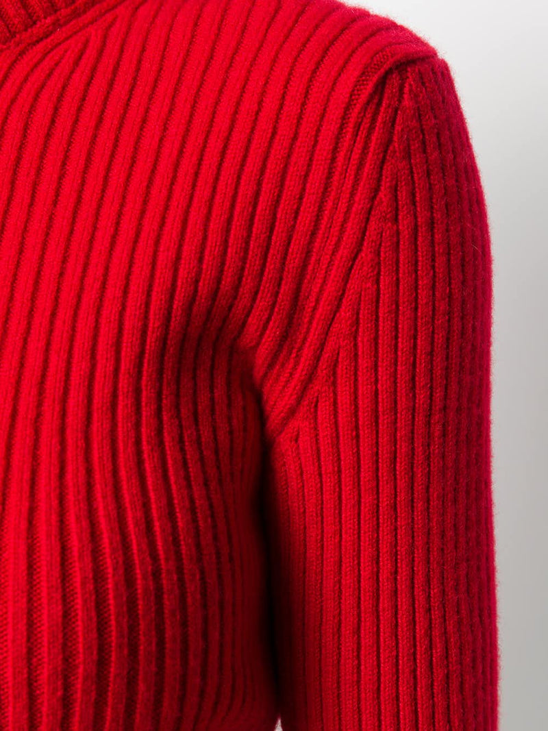 Pull en maille rouge Balenciaga