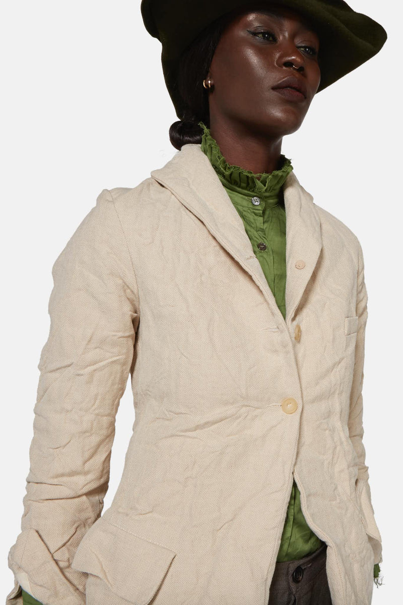 Veste en laine mélangée beige Paul Harnden