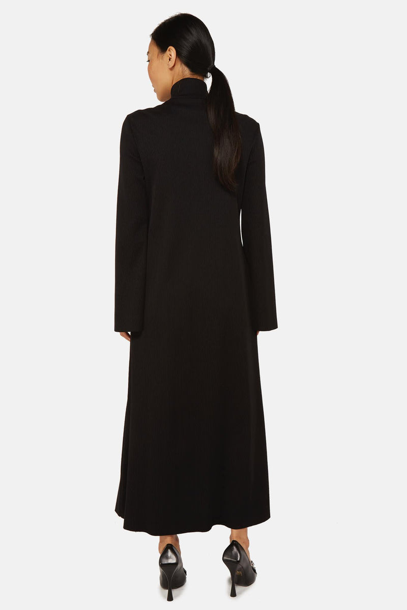 Robe à effet côtelé noire Balenciaga