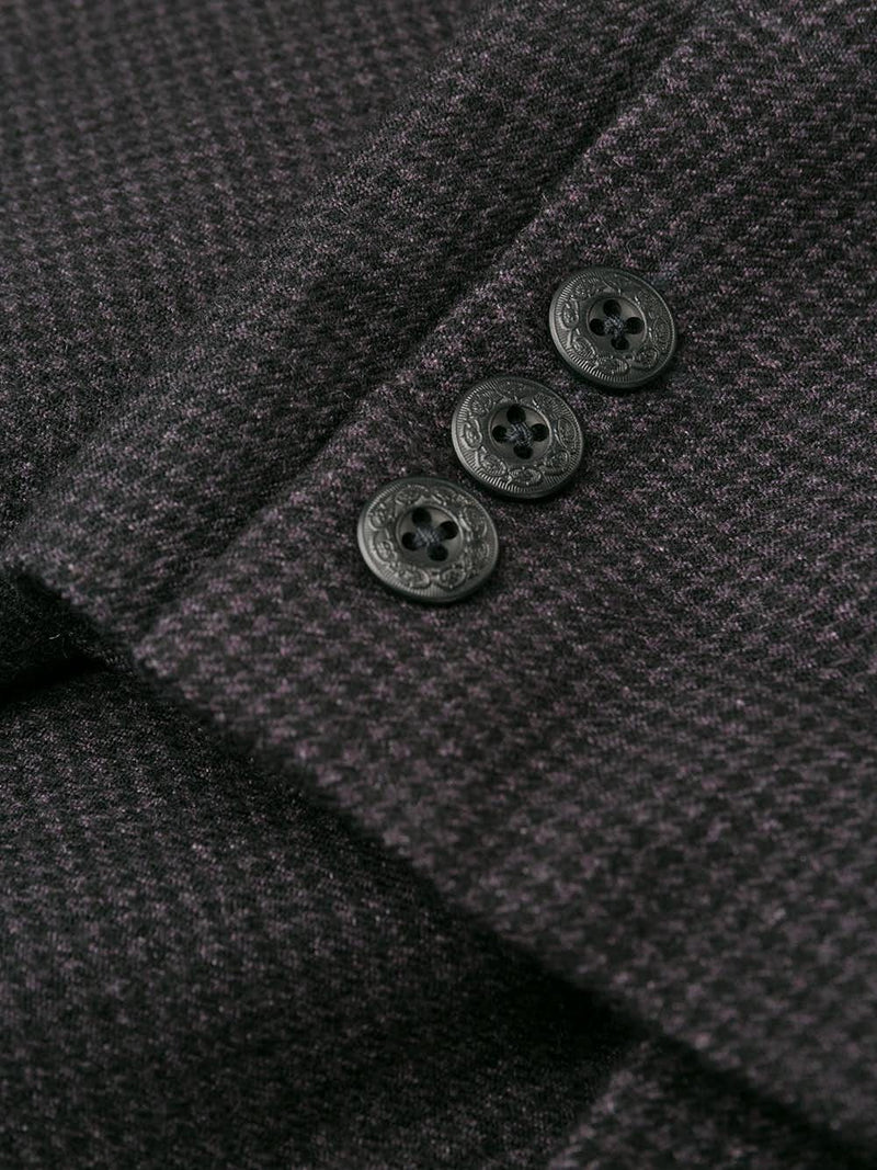 Manteau à boutonnière croisée noir Yohji Yamamoto