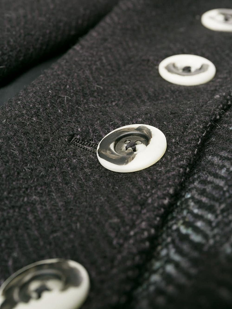 Manteau à boutons décoratifs noir Yohji Yamamoto