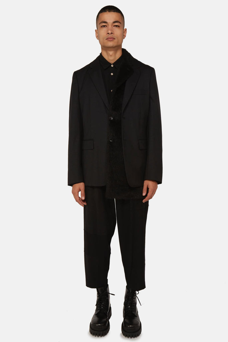 Blazer à empiècement noir Comme des Garçons Homme Plus