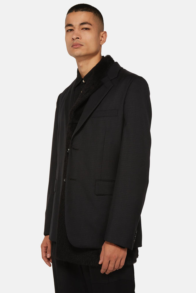 Blazer à empiècement noir Comme des Garçons Homme Plus