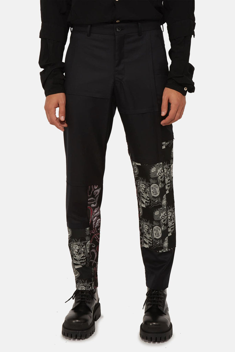 Pantalon à design asymétrique noir Comme des Garçons Homme Plus