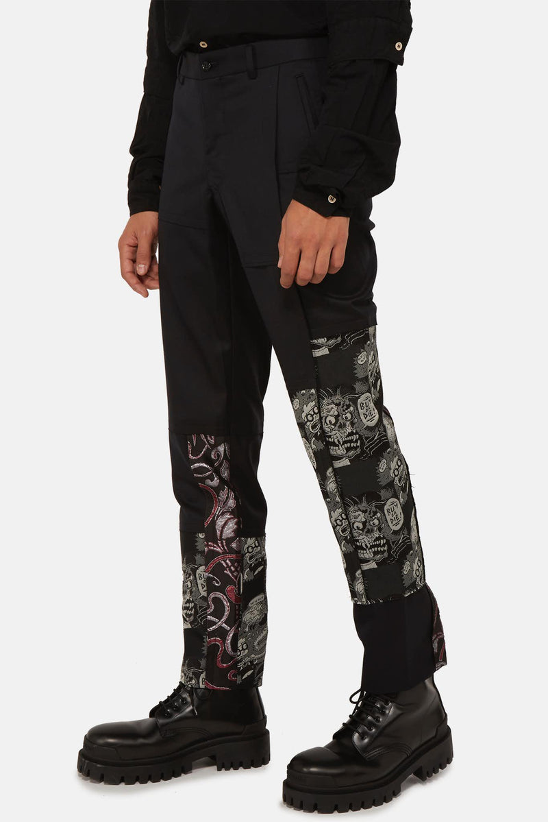 Pantalon à design asymétrique noir Comme des Garçons Homme Plus