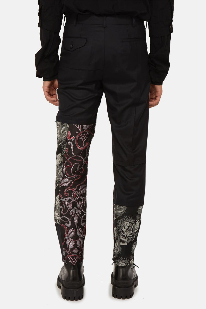 Pantalon à design asymétrique noir Comme des Garçons Homme Plus